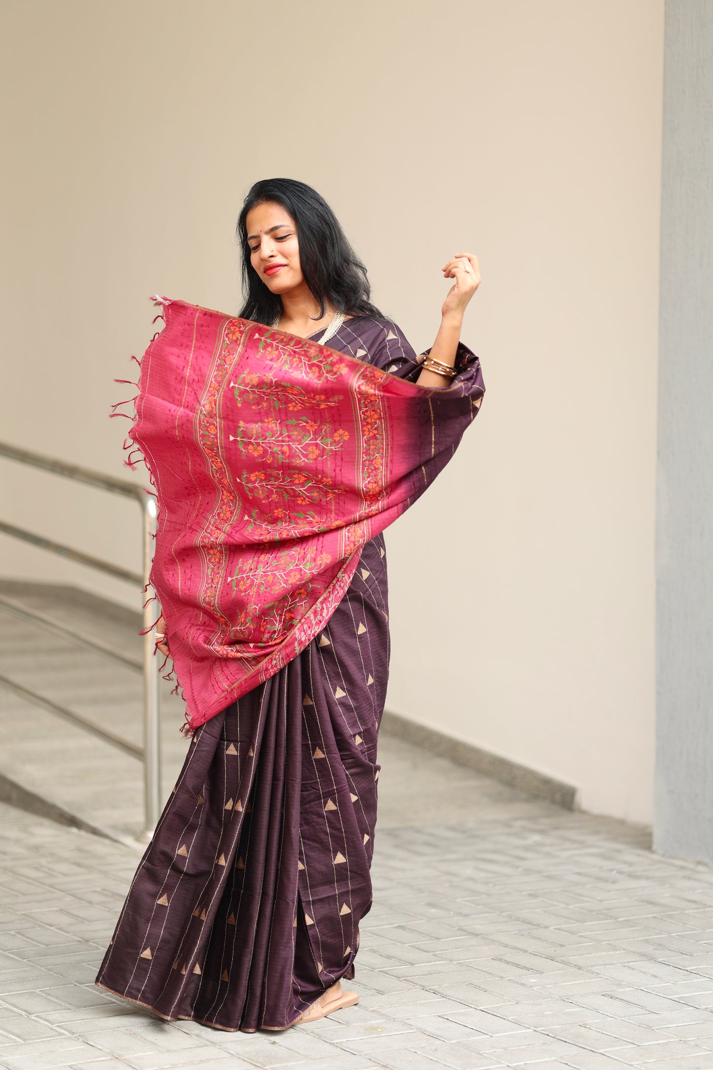 Srinithi Chanderi Print