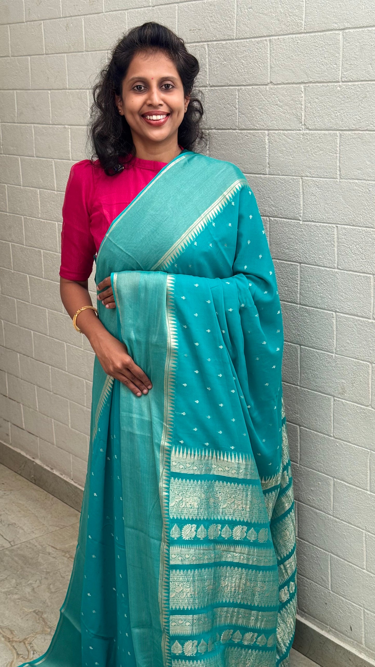 Pure Banarasi Chiffon Saree