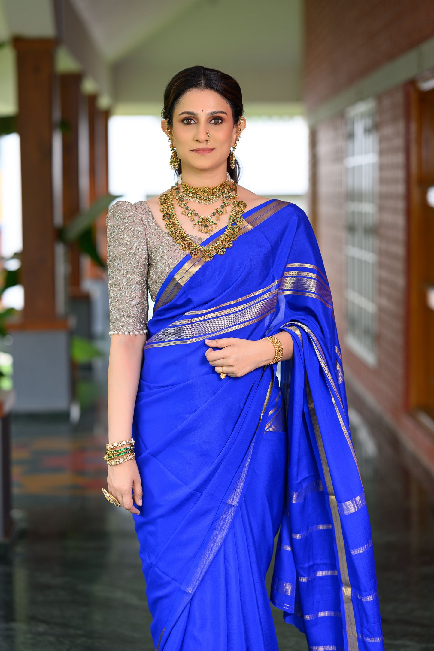 Royal Blue Mysore Crepe