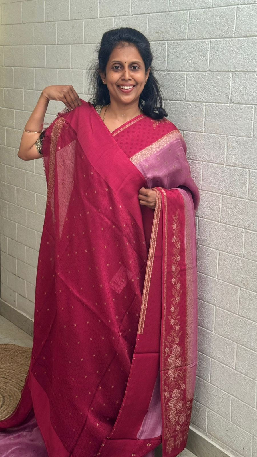 Moonga Tussar Silk Border Saree