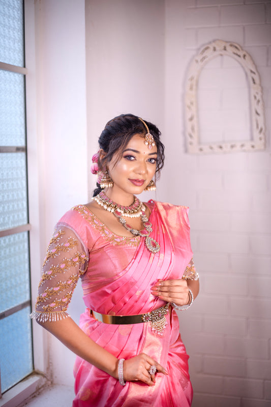 Pink Monotone Woven Silk
