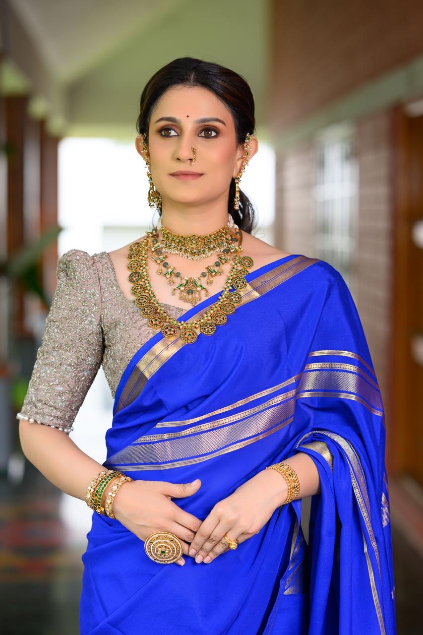 Royal Blue Mysore Crepe