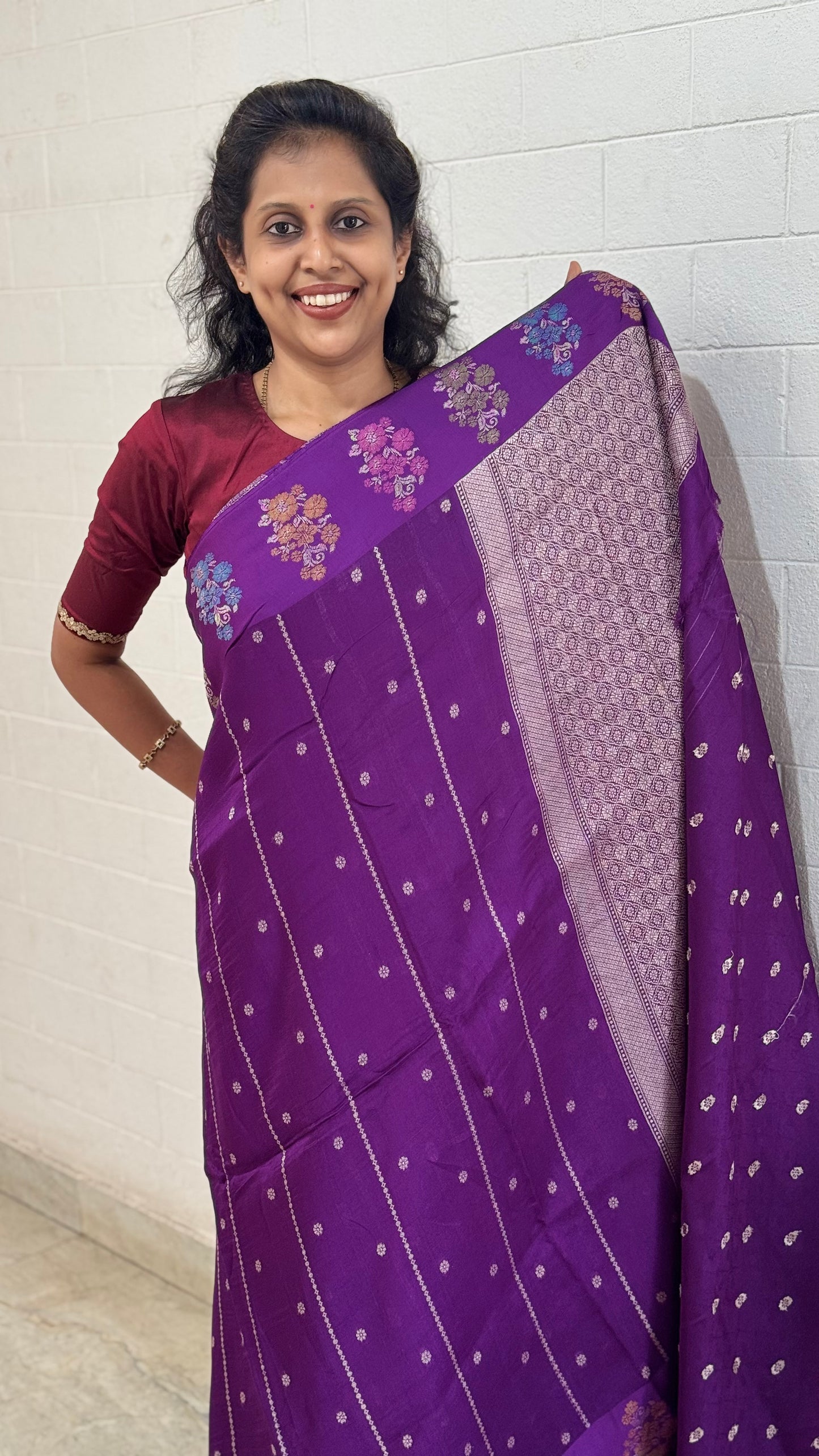 Moonga Tussar Silk Border
