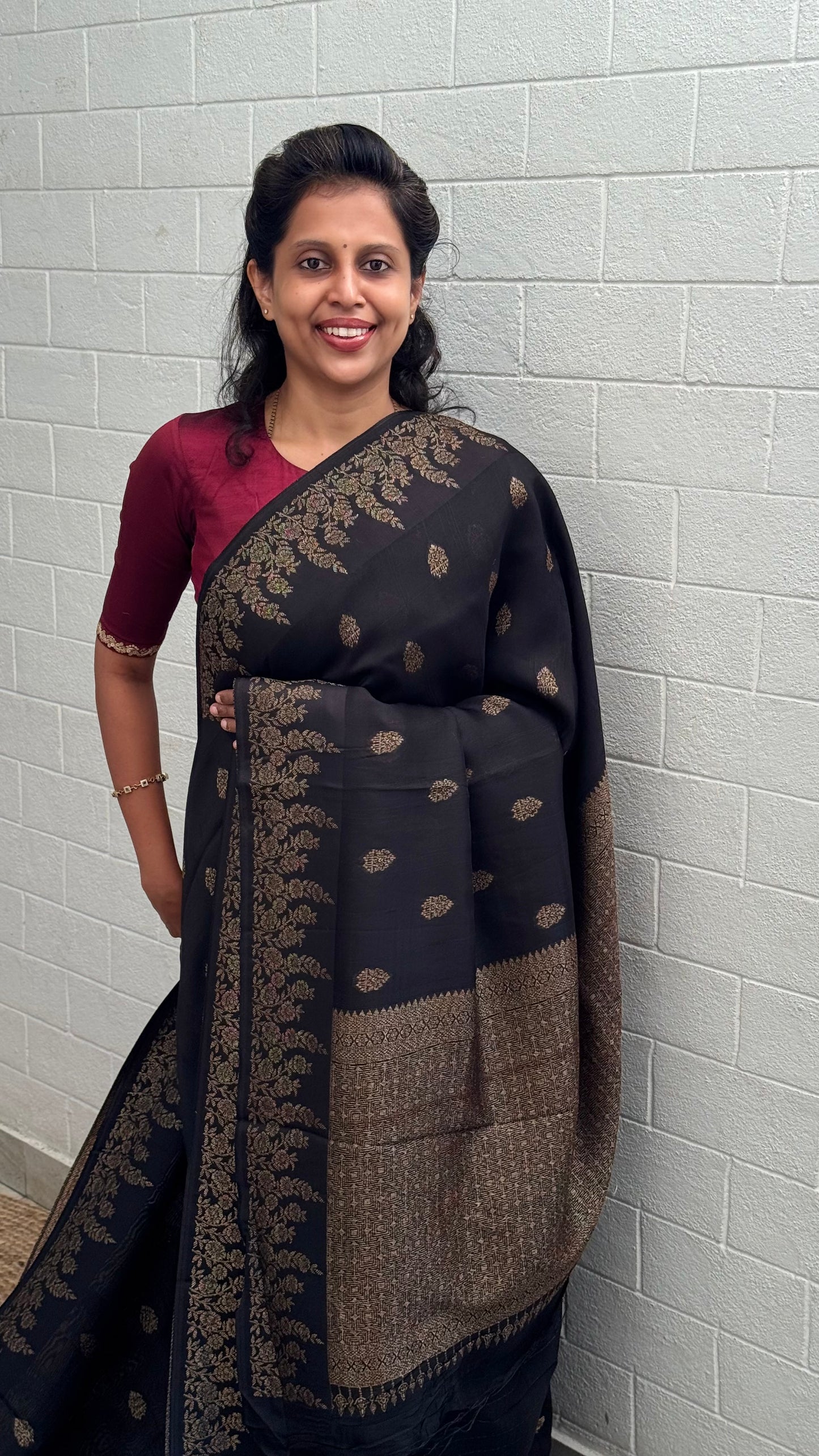 Moonga Tussar Antique Saree