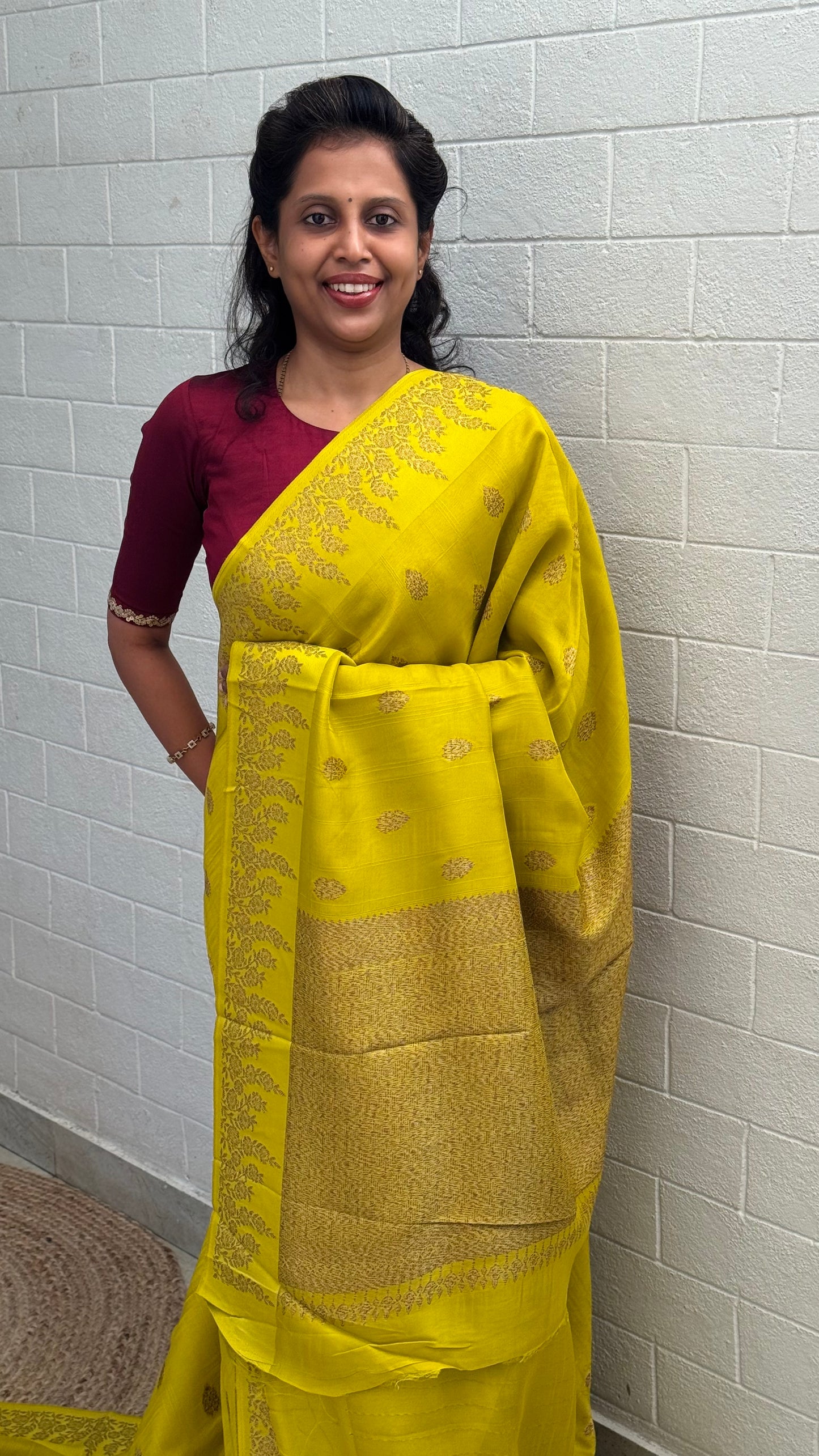 Moonga Tussar Antique Saree