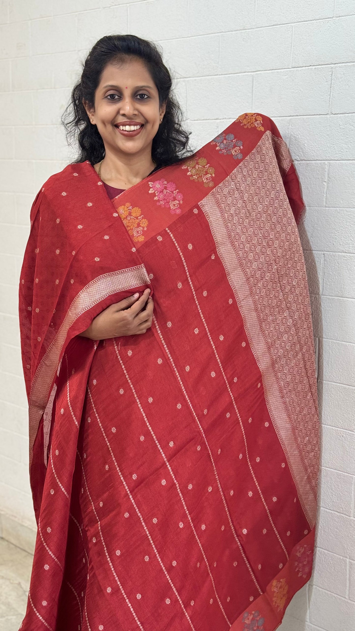 Moonga Tussar Silk Border