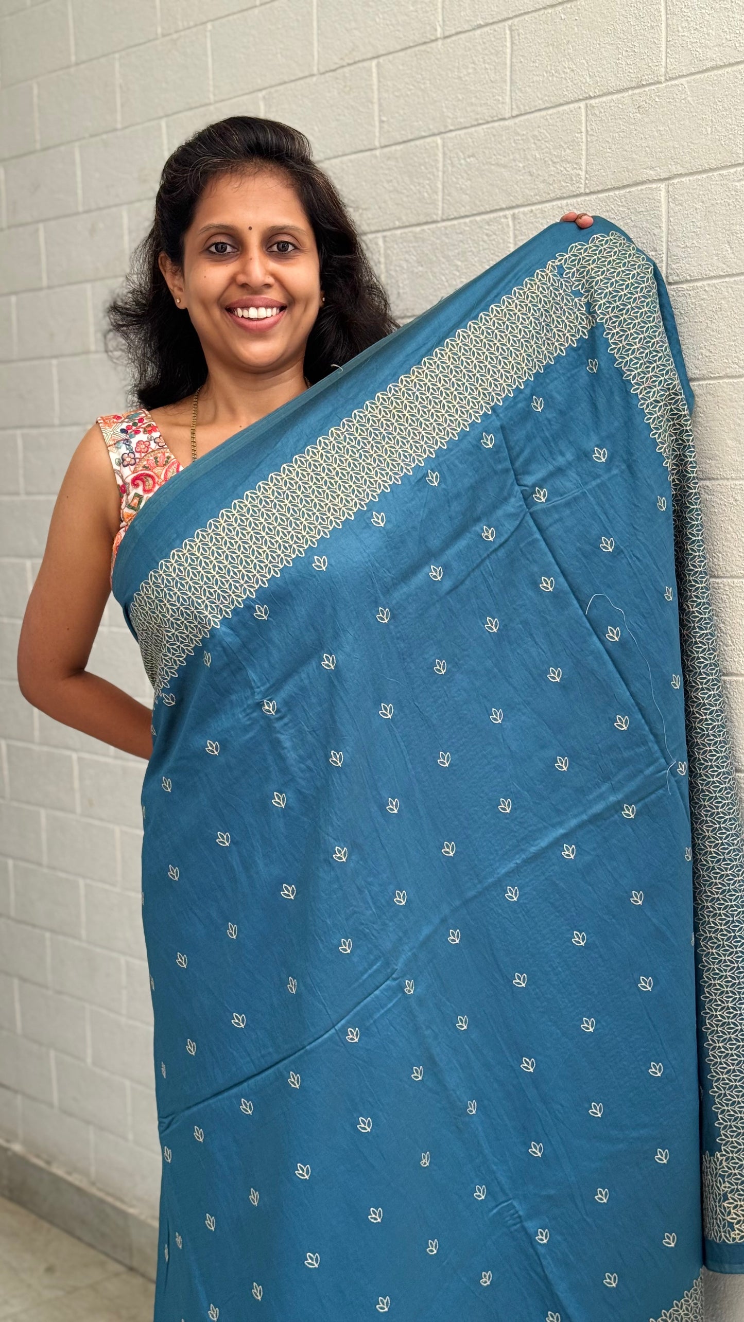 Tussar Chikankari