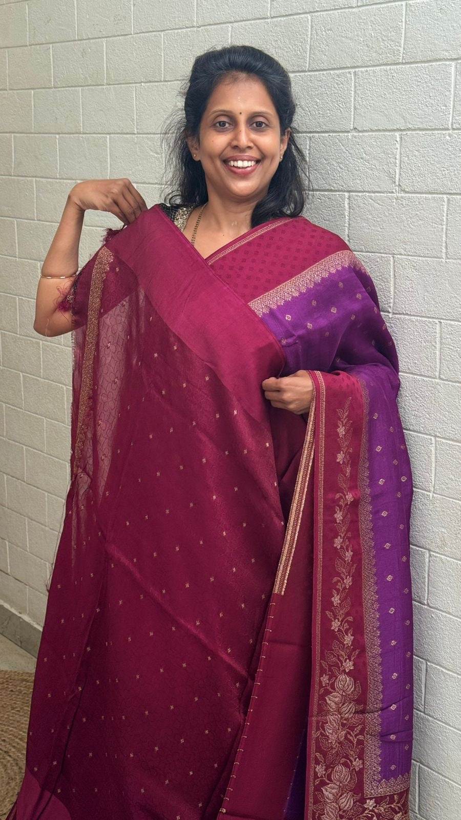 Moonga Tussar Silk Border Saree