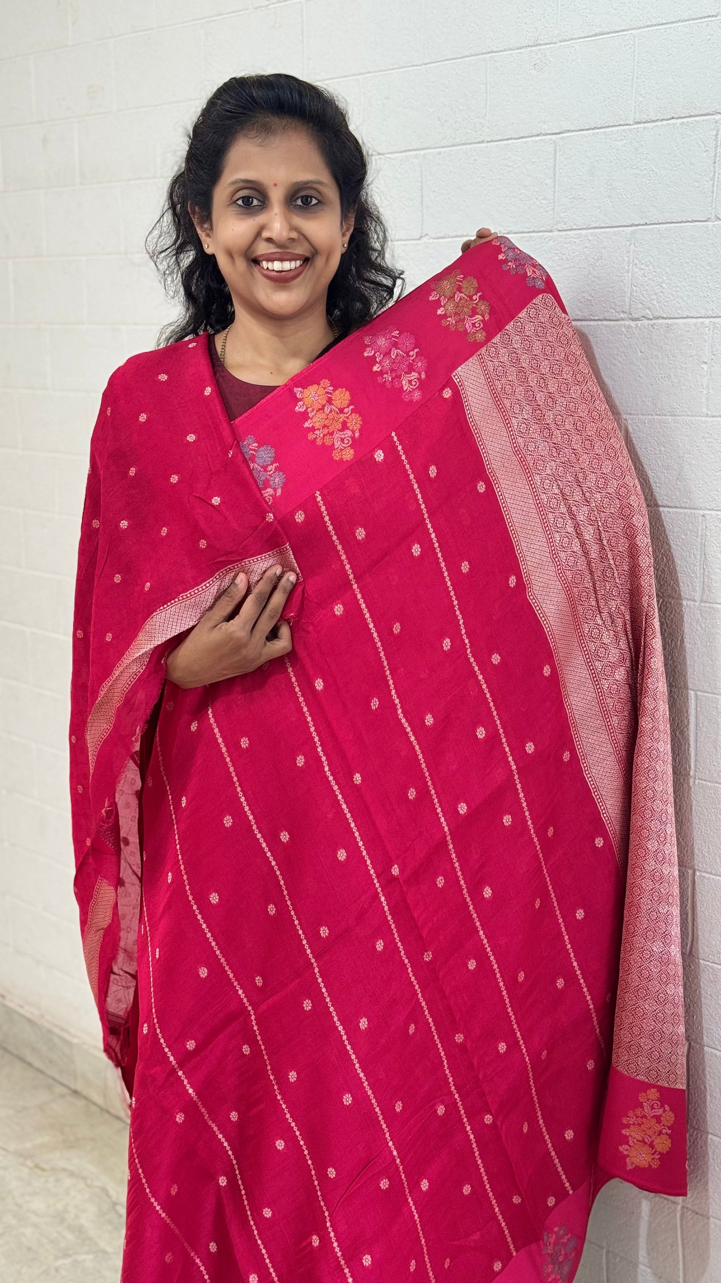 Moonga Tussar Silk Border