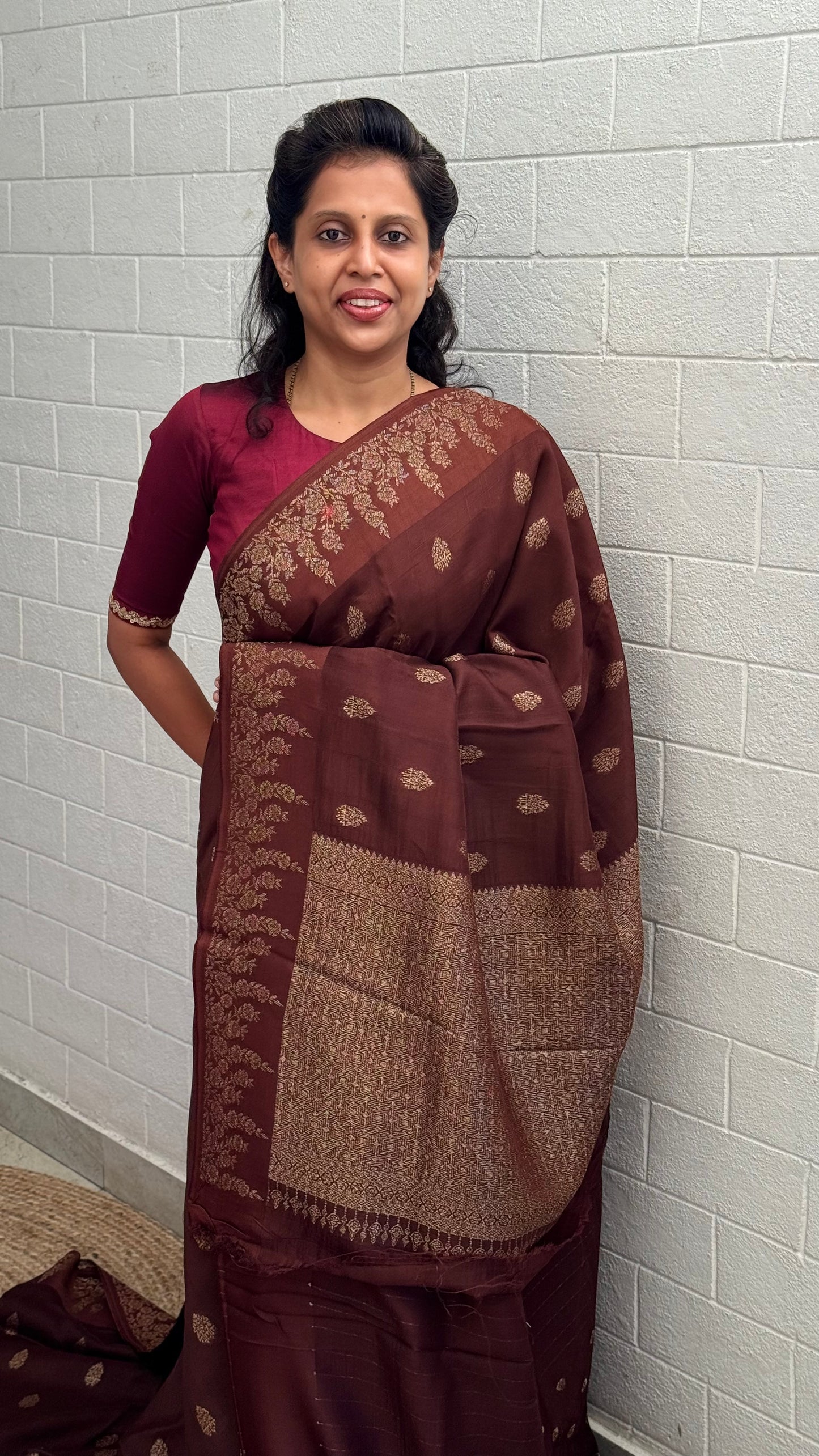 Moonga Tussar Antique Saree