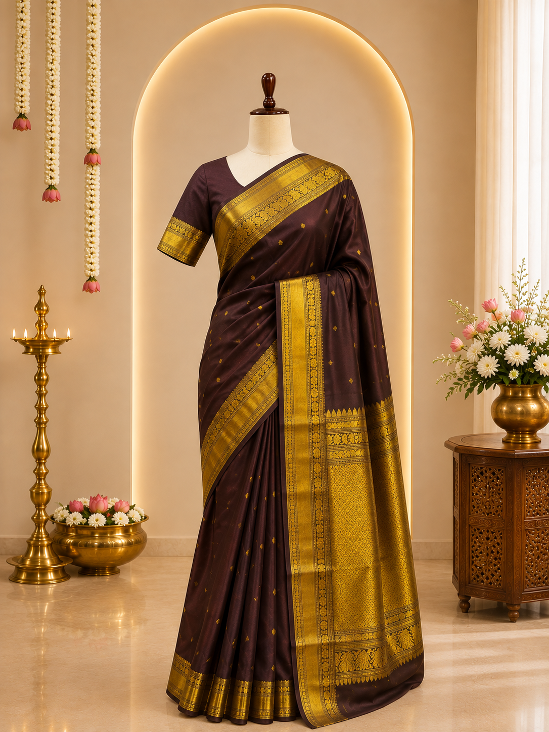 Brown Pure Kanjivaram