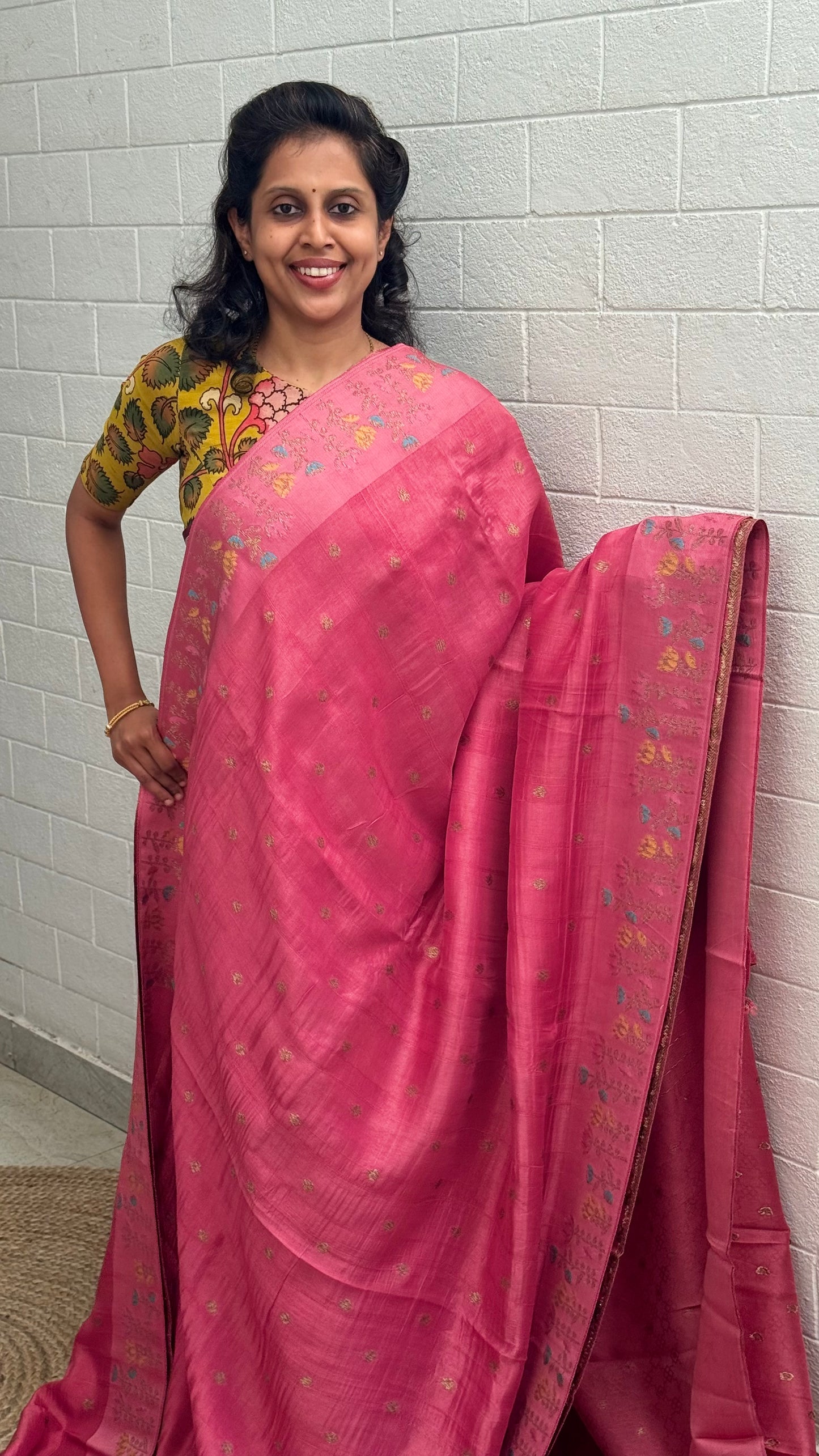 Moonga Tussar Silk Border