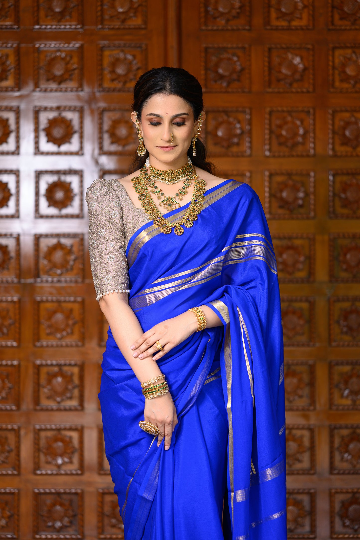 Royal Blue Mysore Crepe