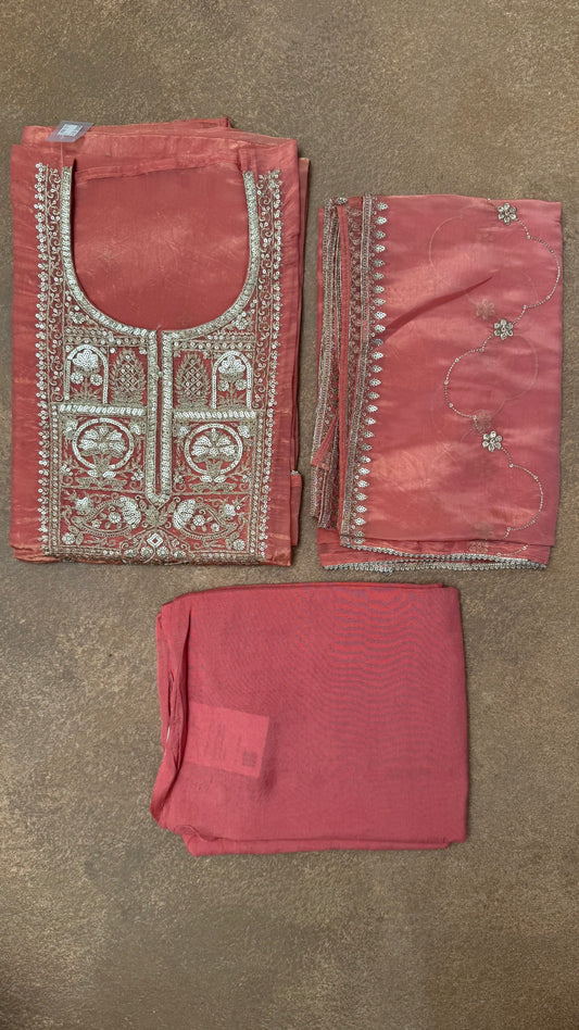Crush Embroidered Unstitched Suit