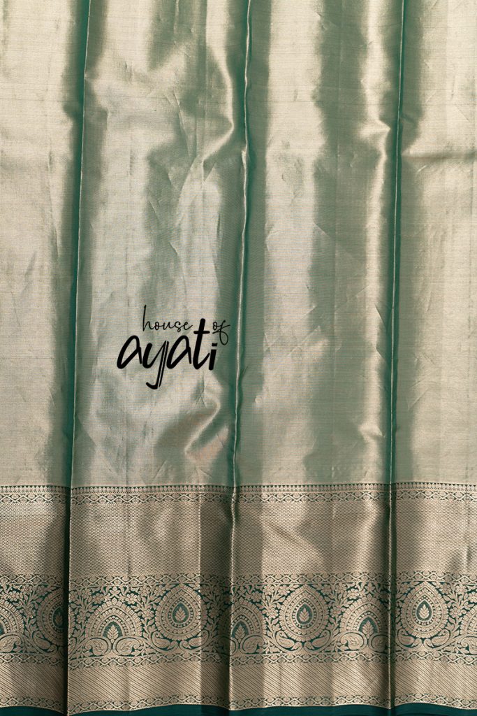 Russian Green & Bottle Green Woven Silk