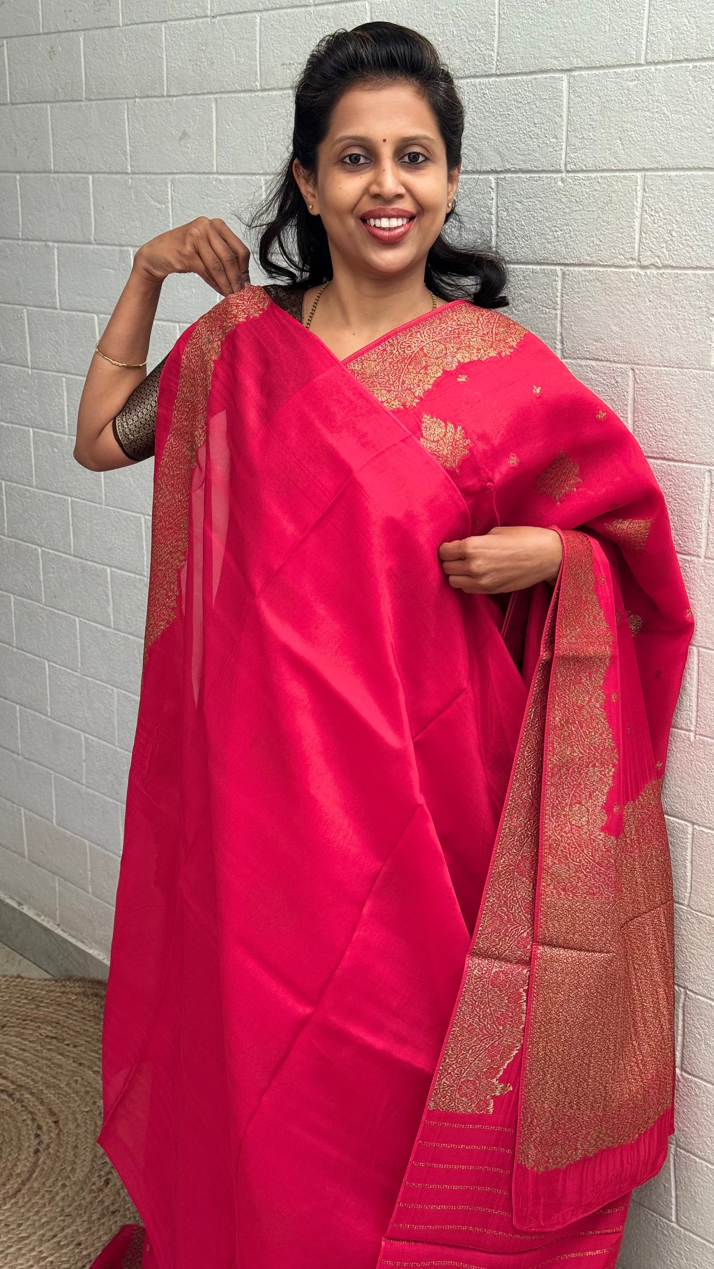 Organza Viscose Antique saree