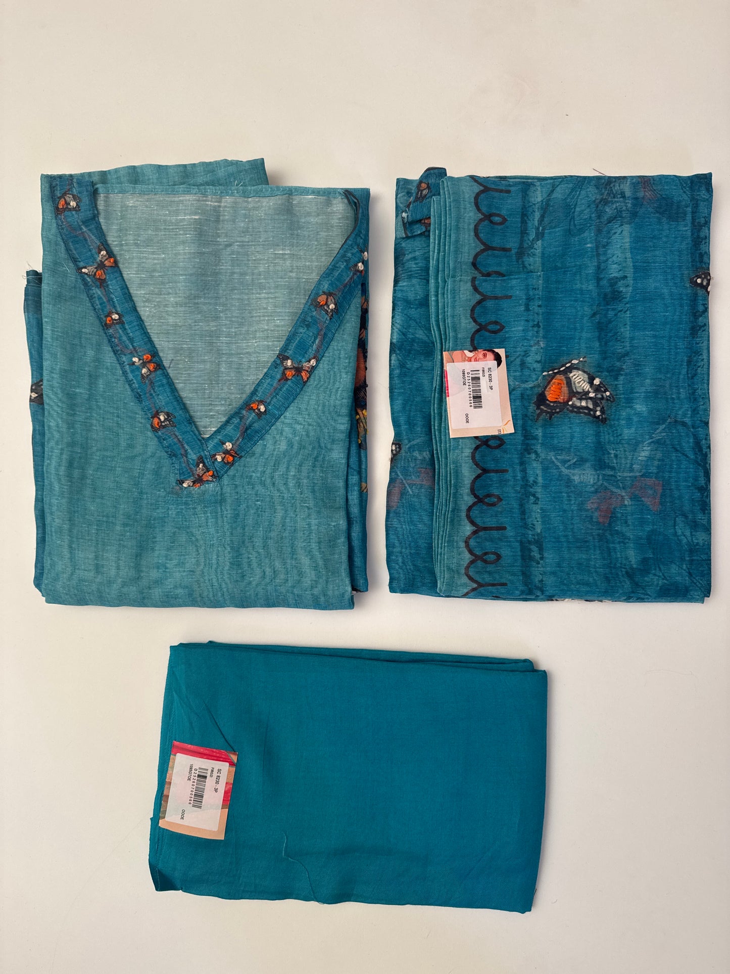 Jute Butterfly Unstitched Suit