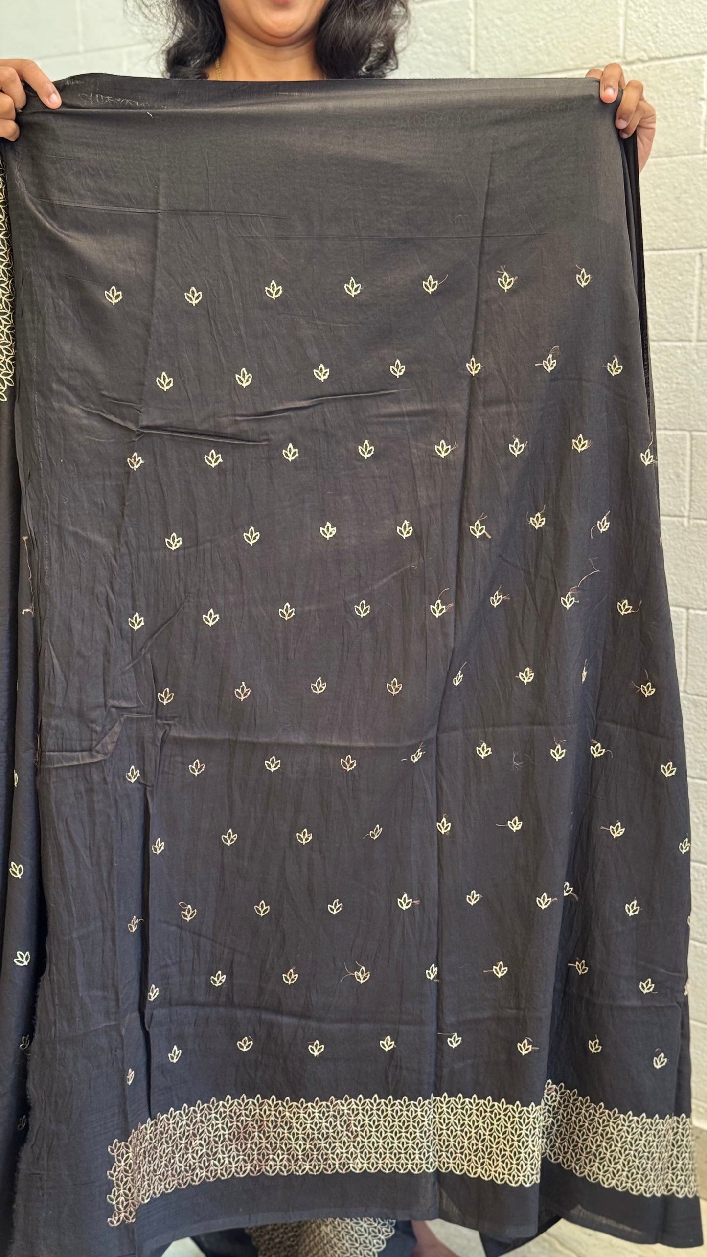 Tussar Chikankari