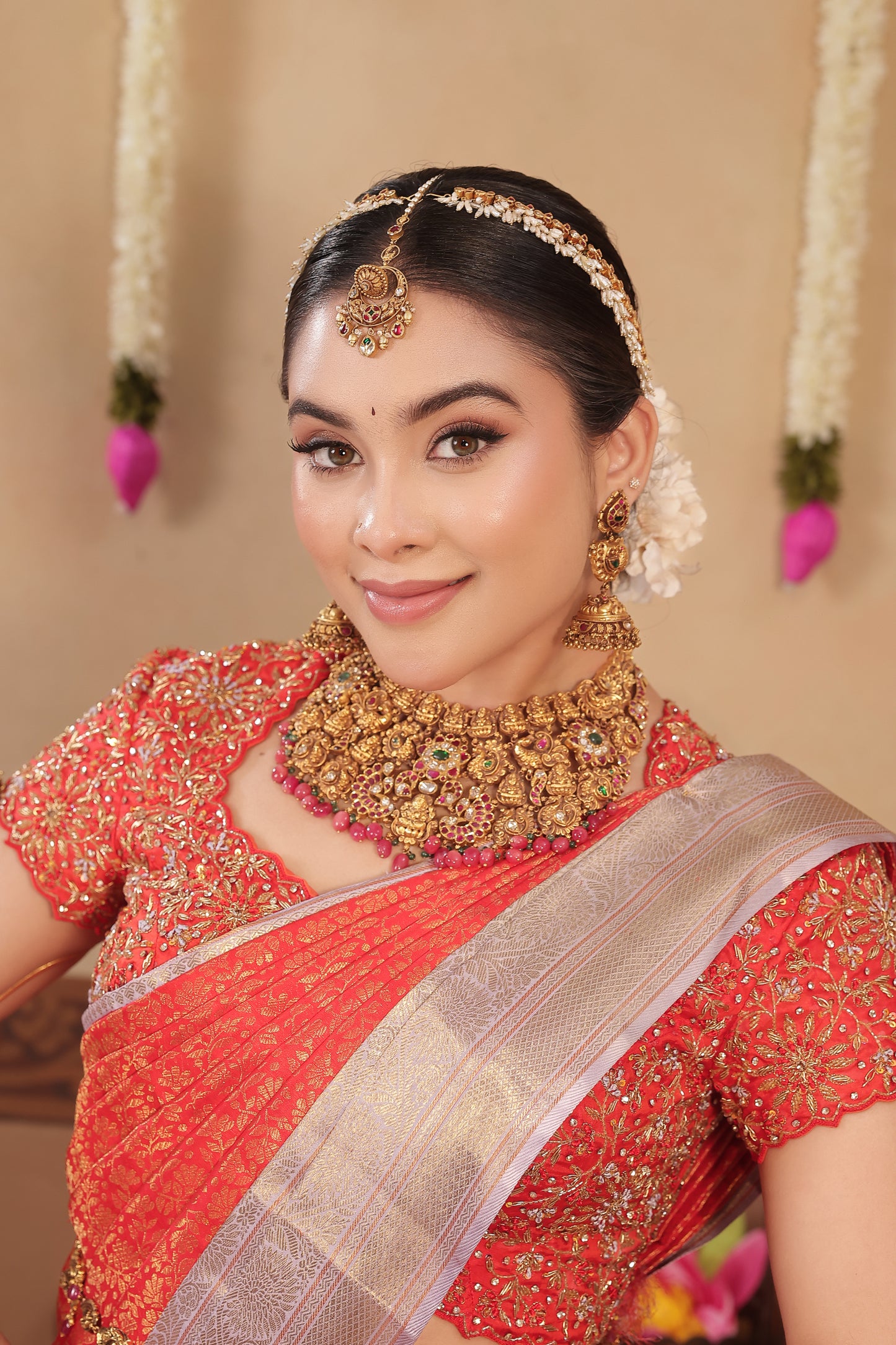 Red Lavender Kanjivaram