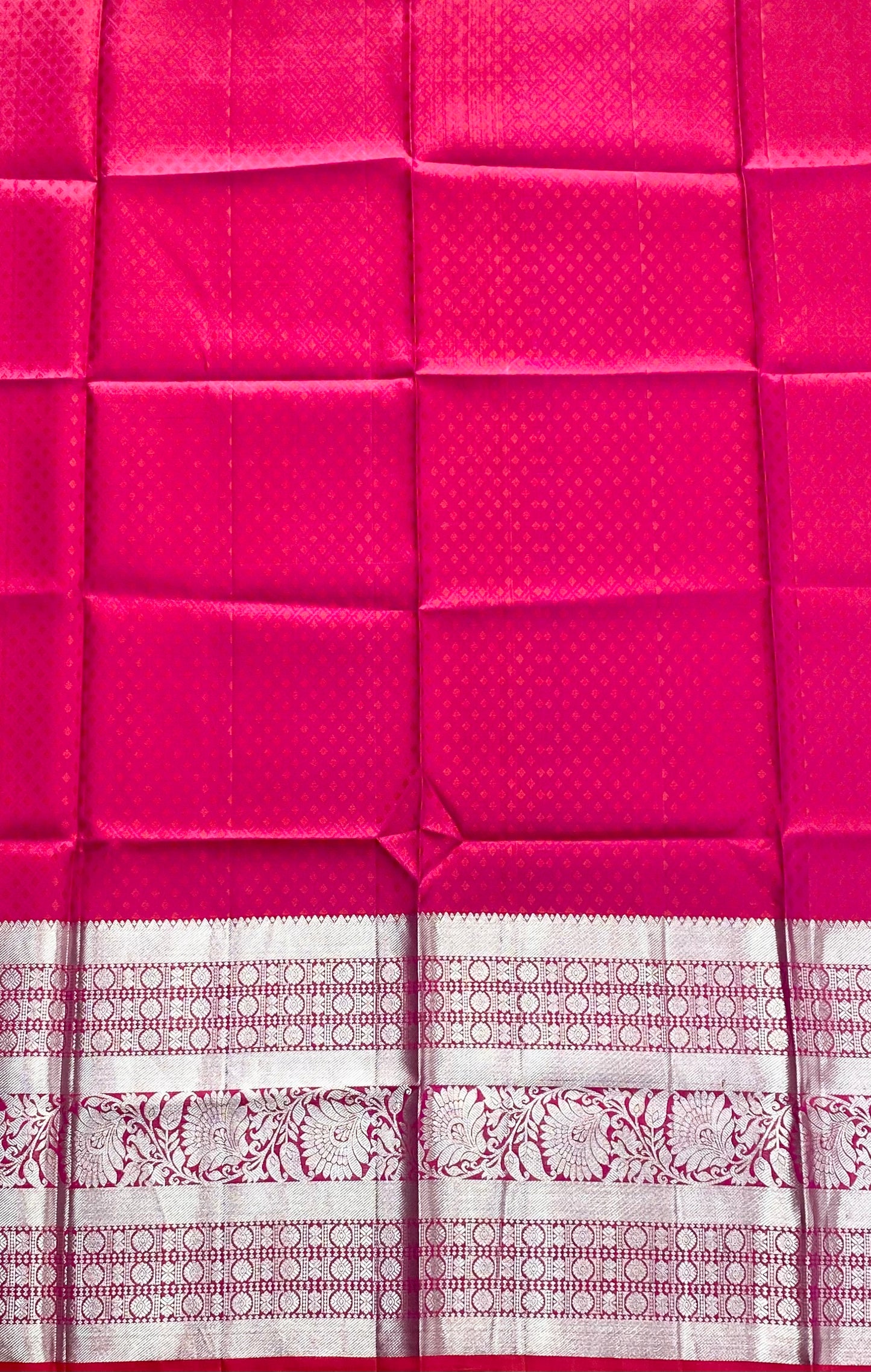 Lime Green & Pink Woven Silk