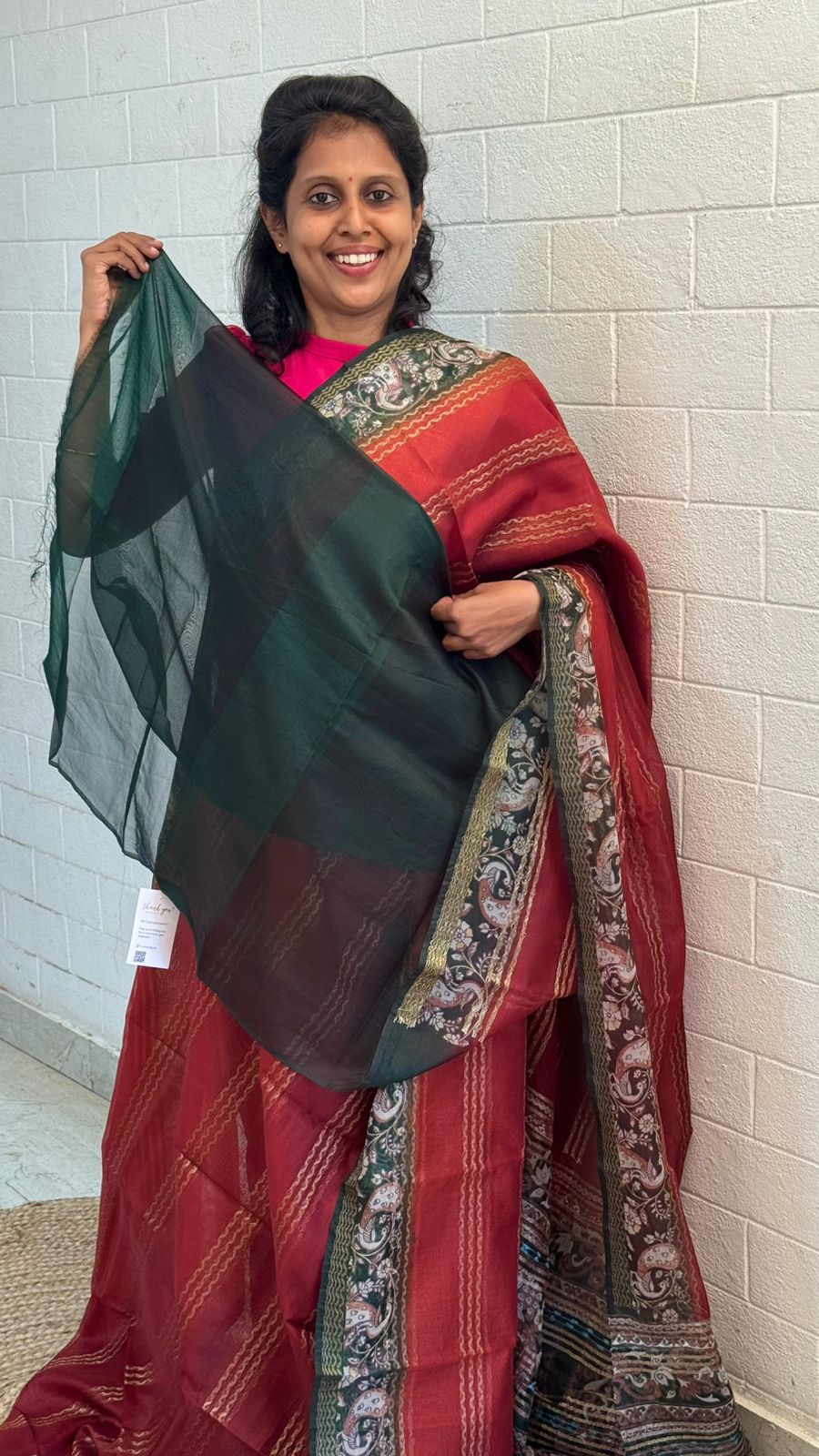 Organza Kalamkari Saree