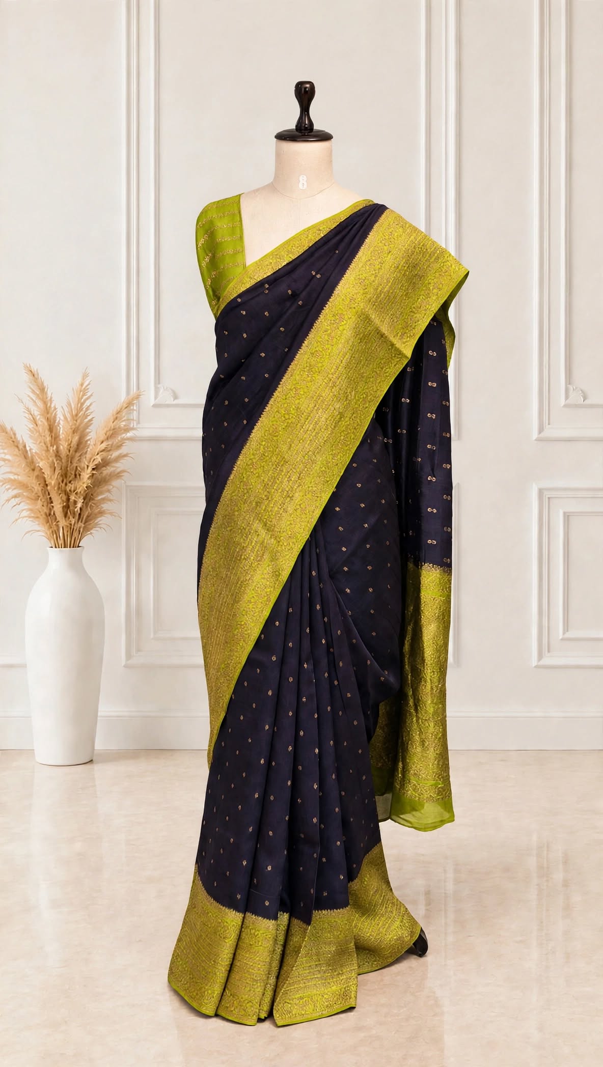Moonga Tussar Antique Saree
