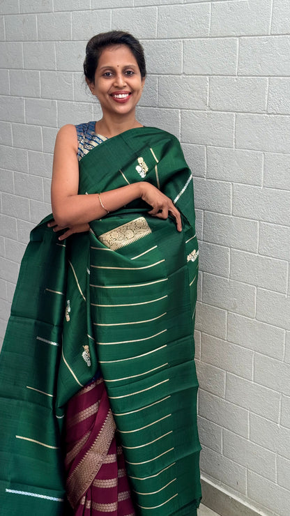 Pure Raw Mango Khatan Silk Saree