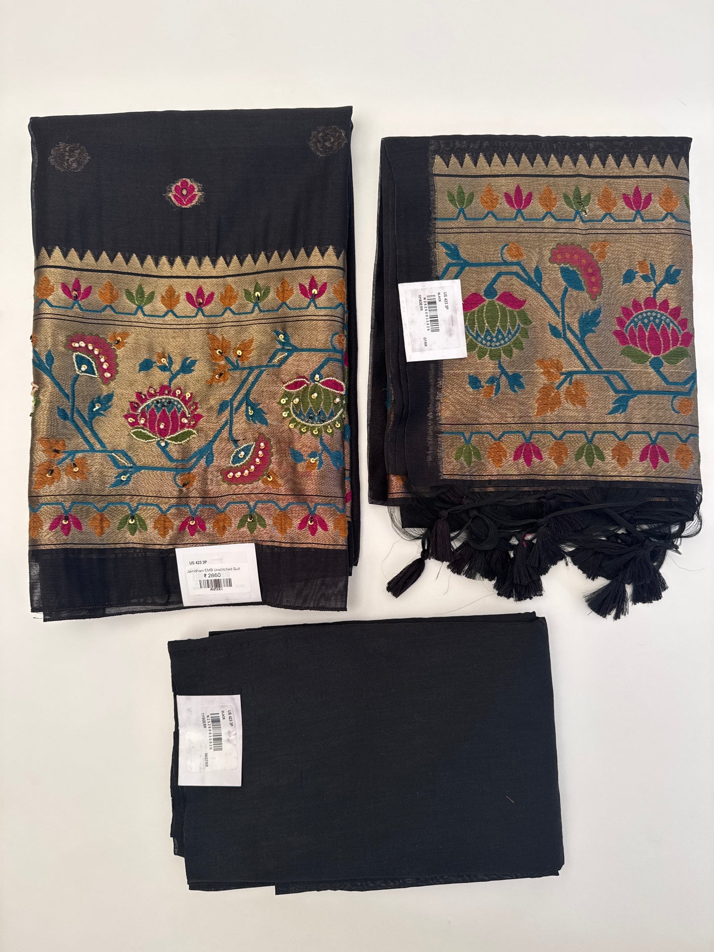 Jamdhani Embellished Unstitched Suit