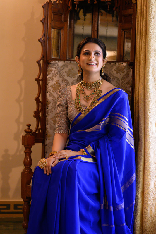 Royal Blue Mysore Crepe