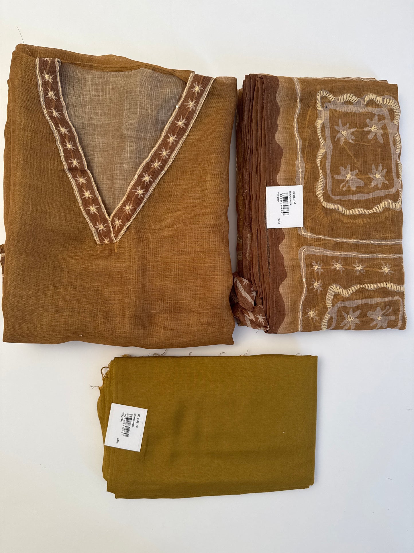 Linen Kantha Unsticthed Suit