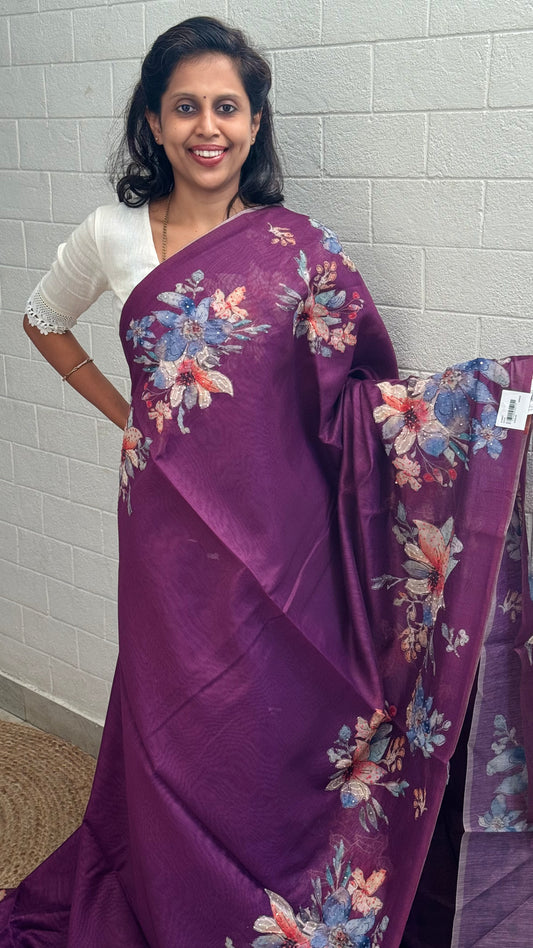 Chanderi French Knot Saree