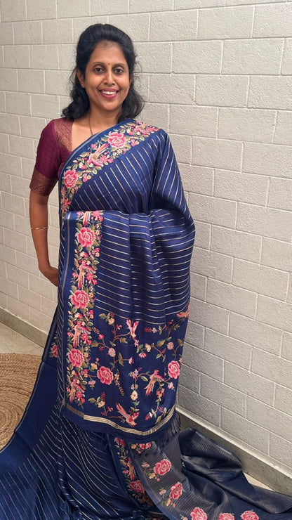 Blended Tussar Line Cross Stitch