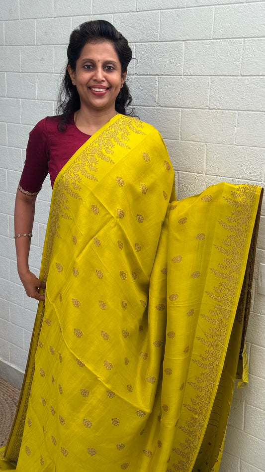 Moonga Tussar Antique Saree