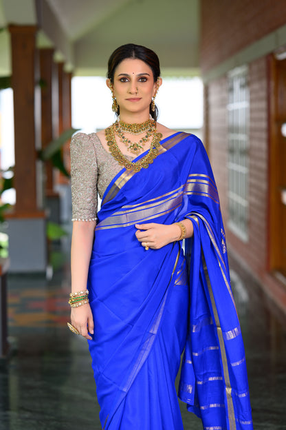Royal Blue Mysore Crepe