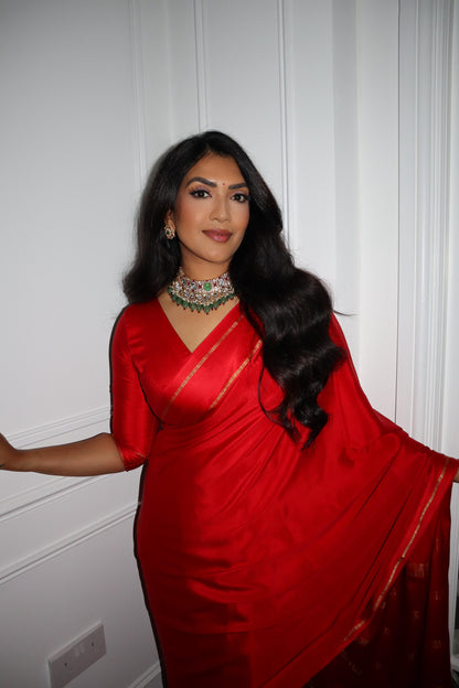 Vithya Red Mysore Silk