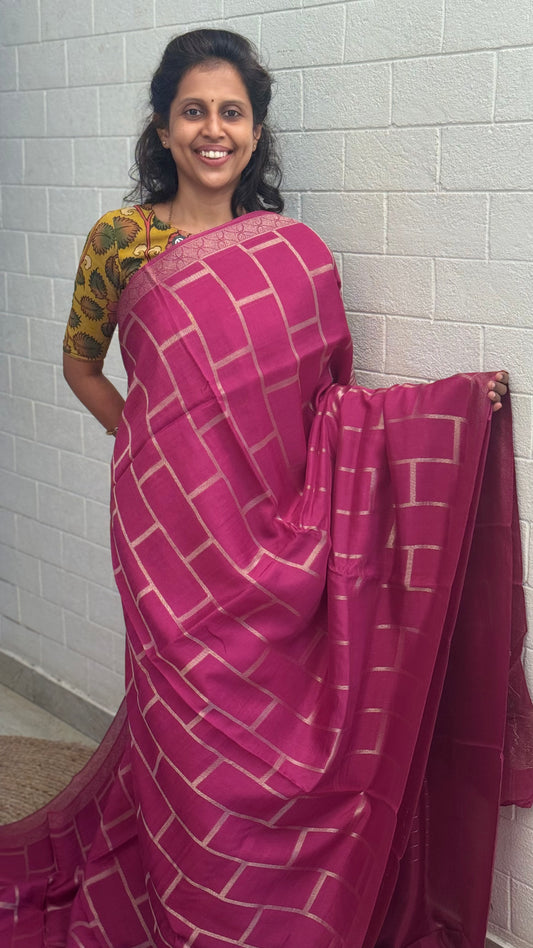 Kosa Geometric Pattern Saree