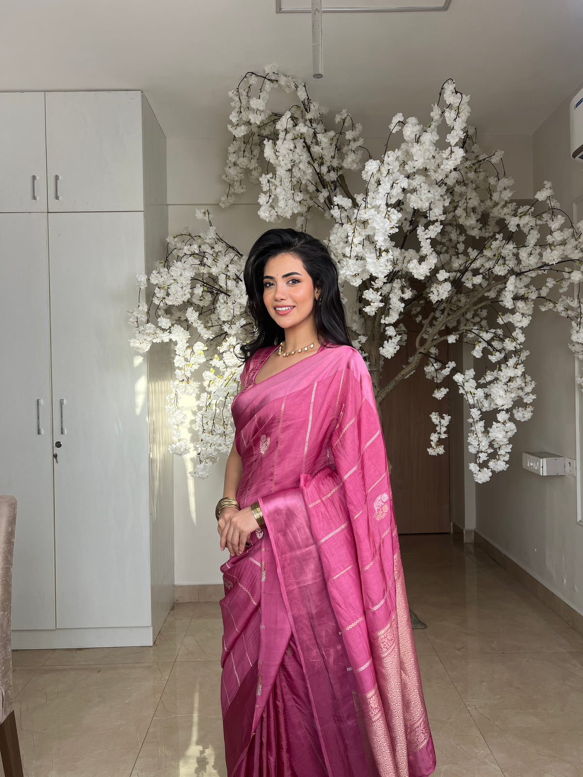Malini Khatan Pink Saree