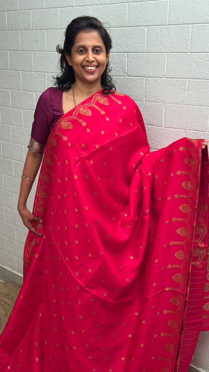 Moonga Tussar Antique Saree