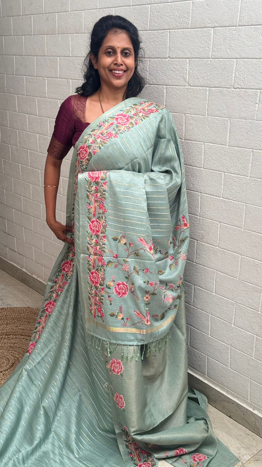Blended Tussar Line Cross Stitch