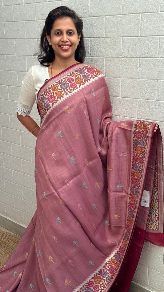 Moonga Tussar 2D Saree