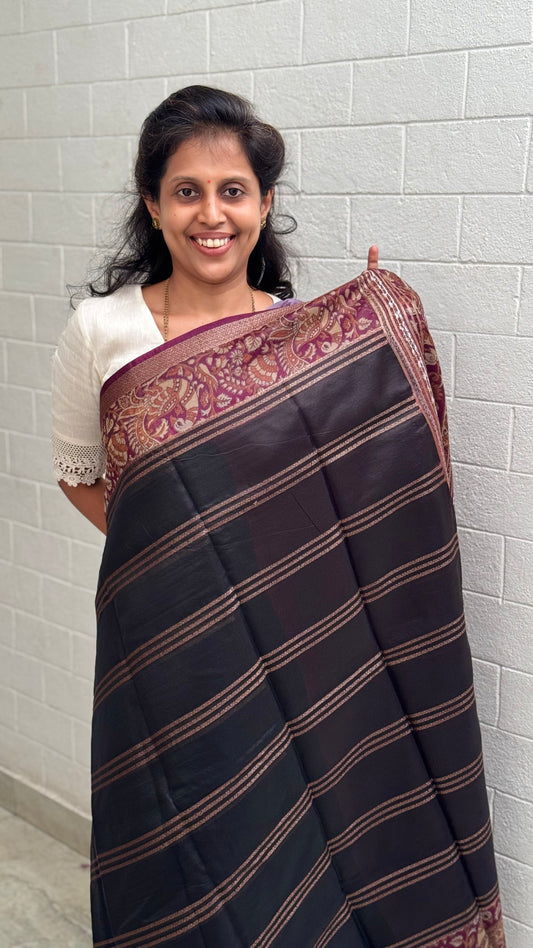 Organza Horizontal Line Kalamkari