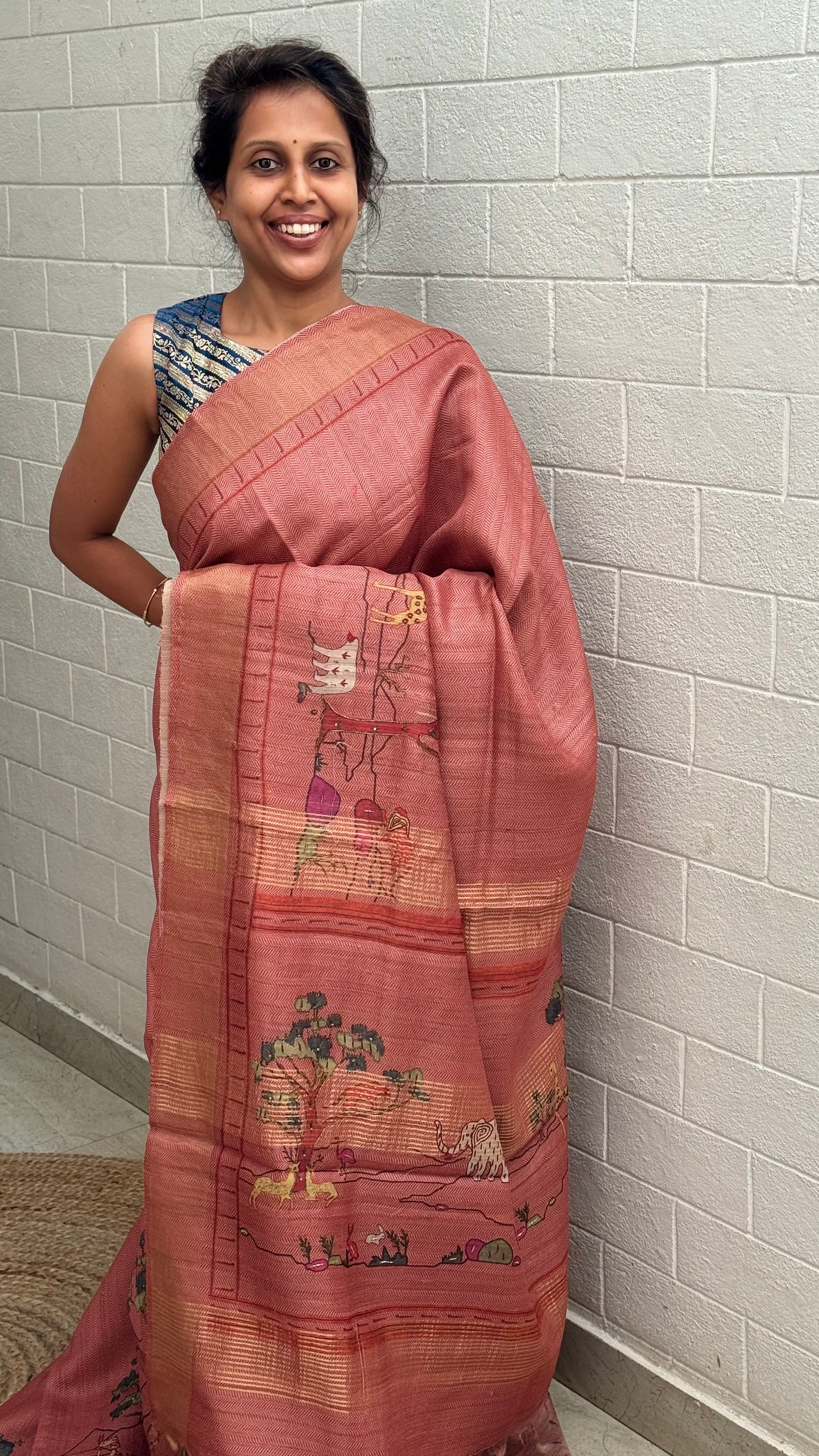 Pure Tussar Paithani Border Saree
