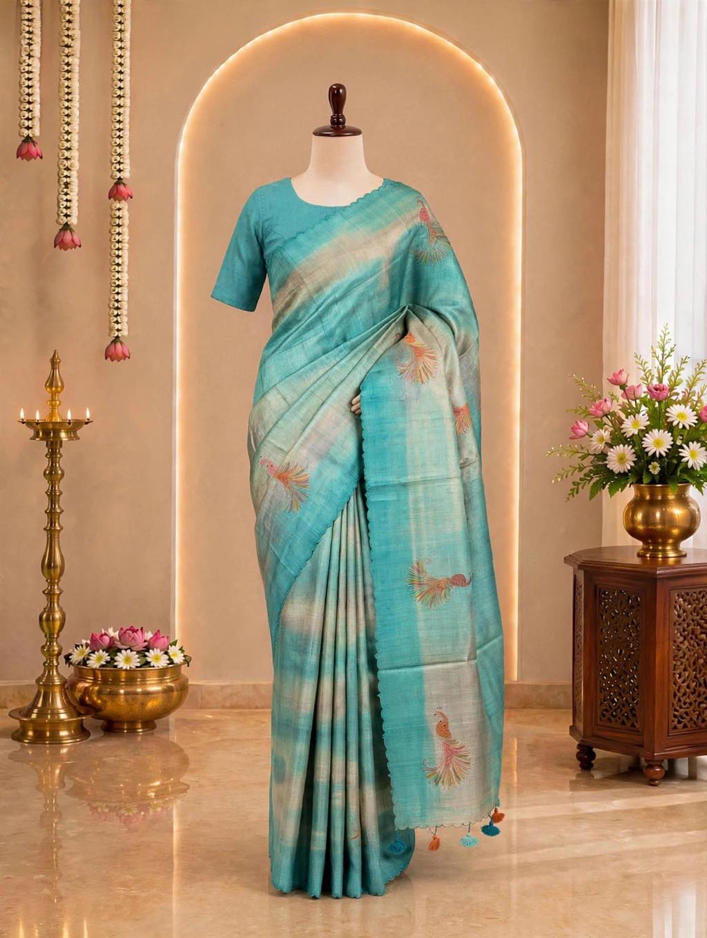 Pure Tussar Shaded Saree