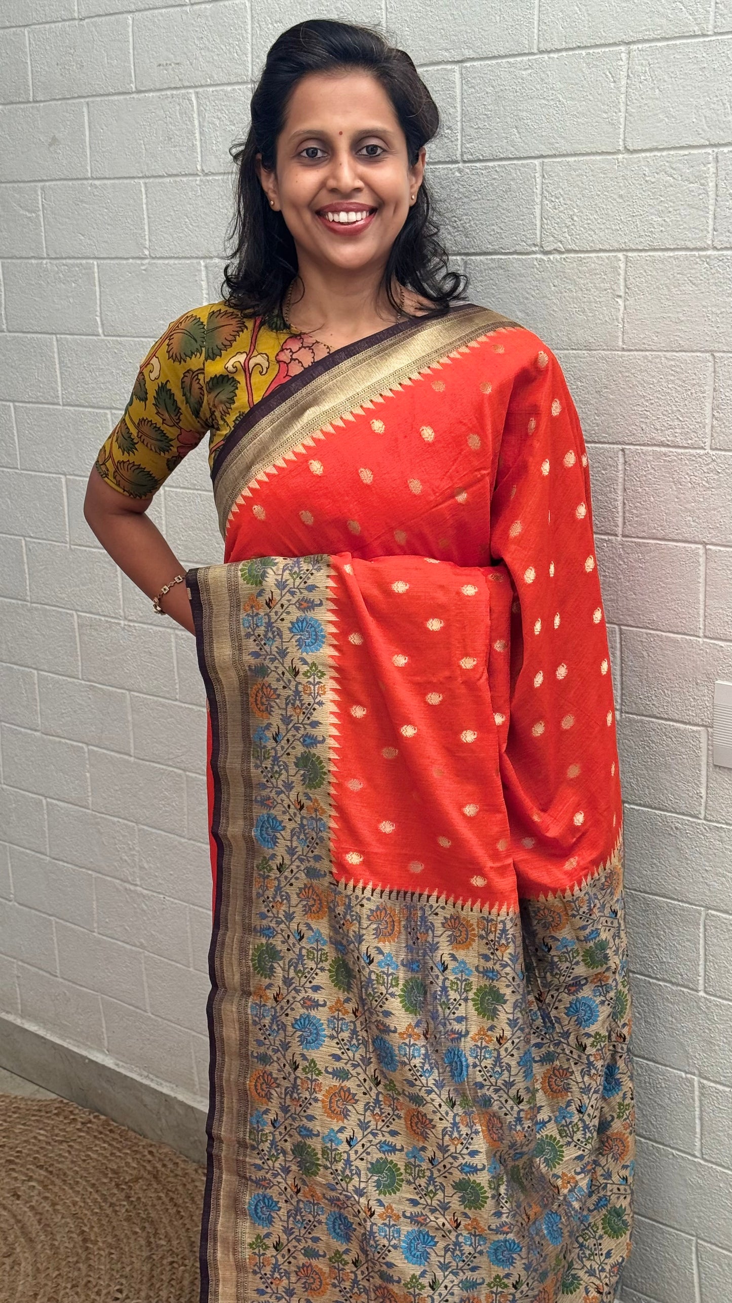 Soft Tussar Paithani Saree