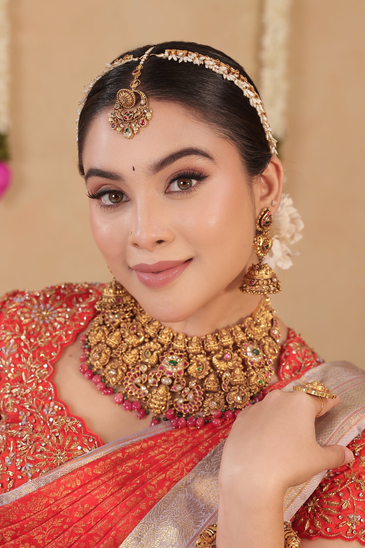 Red Lavender Kanjivaram