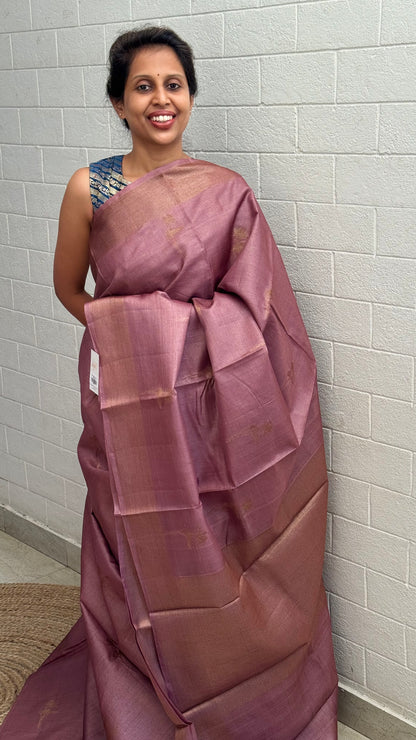 Pure Staple Tussar Saree
