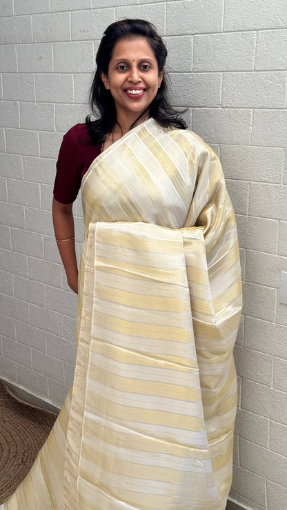 Tissue Vertical Line Saree