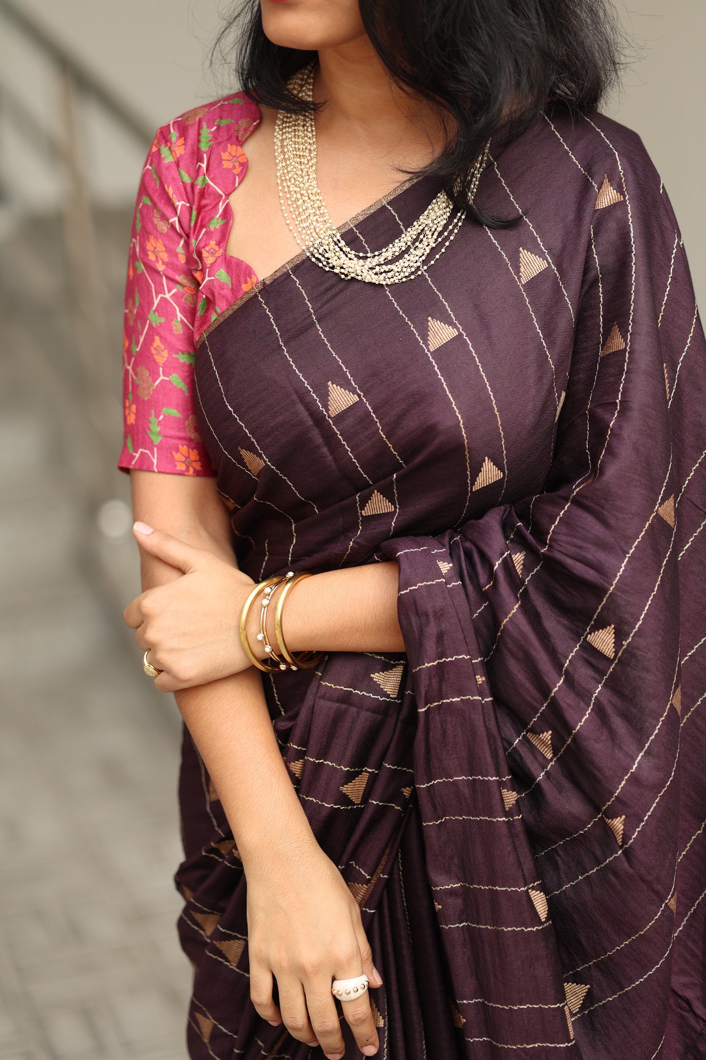 Srinithi Chanderi Print