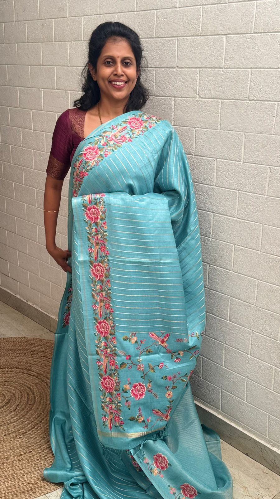 Blended Tussar Line Cross Stitch