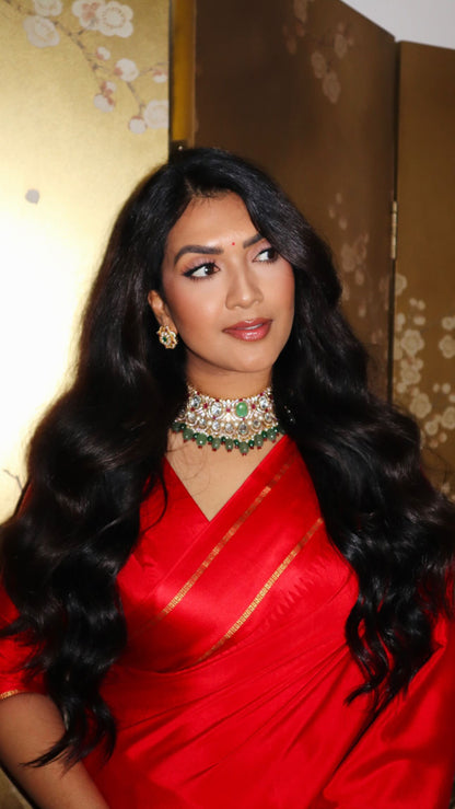 Vithya Red Mysore Silk